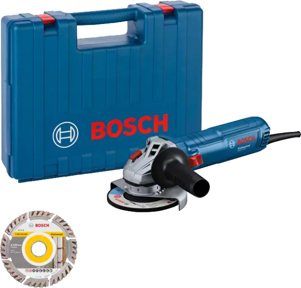 Bosch Professional GWS 12-125 (CC) Winkelschleifer + Diamanttrennscheibe (06013A6102)