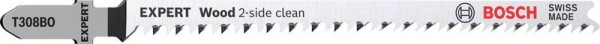 Bosch Professional Expert ‘Wood 2-side clean’ T 308 BO Stichsägeblatt, 3 Stück (2608900554)