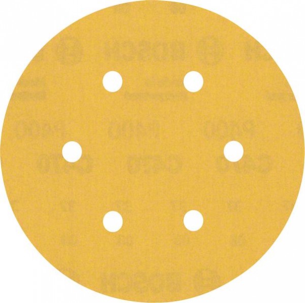 Bosch Professional Expert C470 Schleifpapier mit 6 Löchern für Exzenterschleifer, 150 mm, G 400, 5-tlg. (2608900821)