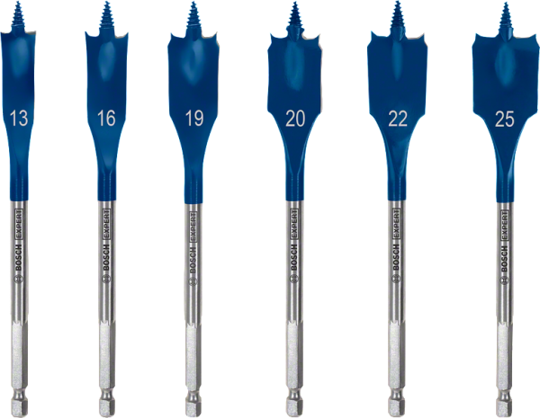Bosch Professional SELFCUT Flachfräsbohrer 6tlg.13-25mm EXP (2608900333)