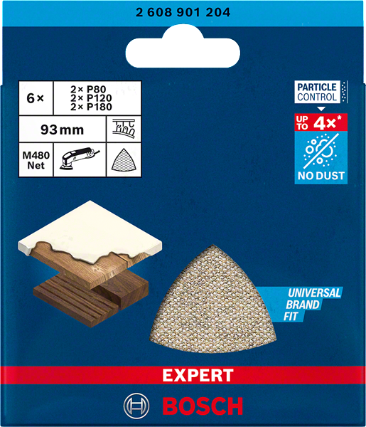 Bosch Professional Netzschleifbl.M480,93mm,Set,6x EXPERT (2608901204)