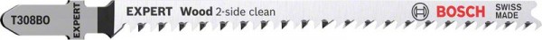 Bosch Professional Expert ‘Wood 2-side clean’ T 308 BO Stichsägeblatt, 5 Stück (2608900555)