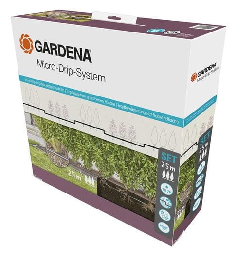 Gardena Micro-Drip-System Tropfbewässerung Set Hecke/Sträucher (25 m) (13500-20)