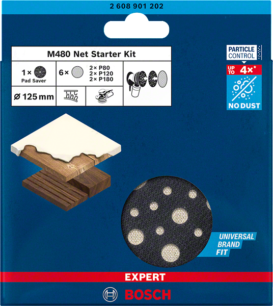 Bosch Professional Netzschleifsch.M480,125mm,StarterKit EXP (2608901202)