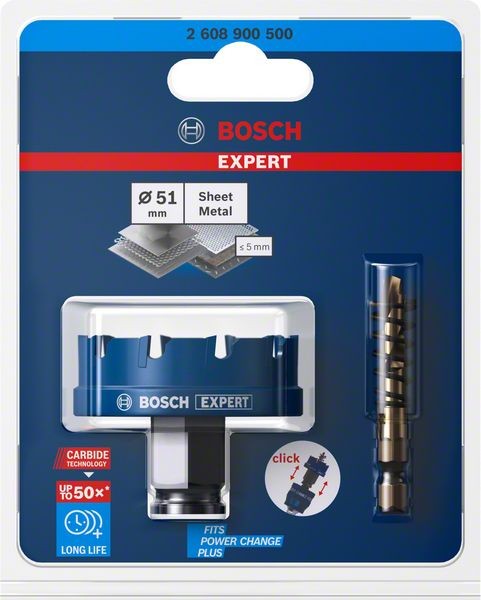 Bosch Professional Expert Sheet Metal Lochsäge, 51 x 40 mm (2608900500)