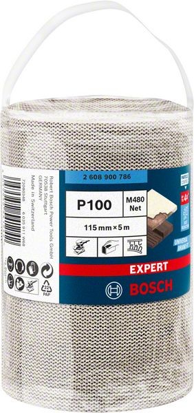 Bosch Professional Expert M480 Schleifnetzrolle, 115 mm, 5 m, G 100 (2608900786)