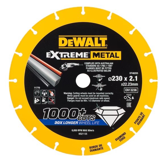 Dewalt Diamanttrennscheibe Extreme 230x2,1x22.23mm (DT40255-QZ)