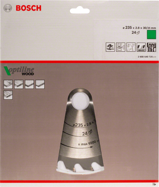 Bosch Professional Kreissägeblatt OP WO H 235x30-24 (2608640725)