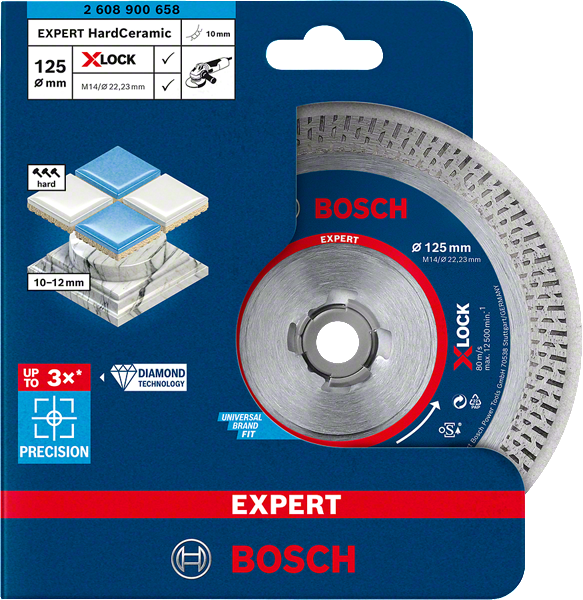 Bosch Professional X-LOCK DIA TS HardC 125x22.23x1.6x10 EXP (2608900658)