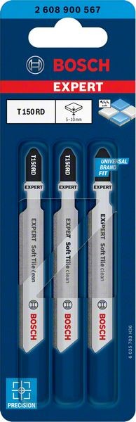 Bosch Professional Expert ‘Soft Tile Clean’ T 150 RD, Stichsägeblatt, 3 Stück (2608900567)