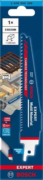 Bosch Professional Expert ‘Multi Material’ 956 XHM Säbelsägeblatt, 1 Stück (2608900389)