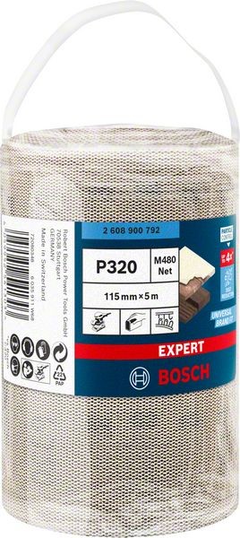 Bosch Professional Expert M480 Schleifnetzrolle, 115 mm, 5 m, G 320 (2608900792)