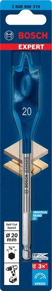 Bosch Professional Expert SelfCut Speed Flachfräsbohrer, 20 x 152 mm (2608900319)
