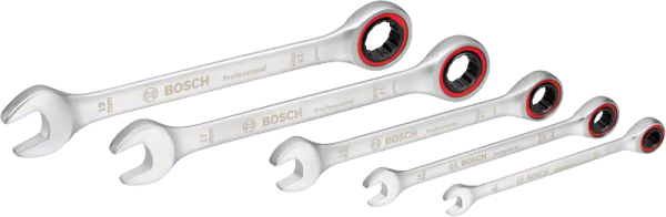 Bosch Professional Ringmaulschlüssel-Set mit Ratsche 5tlg. (1600A02Z3D)