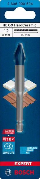 Bosch Professional Expert HEX-9 HardCeramic Bohrer, 12 x 90 mm (2608900594)