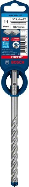 Bosch Professional Expert SDS plus-7X Hammerbohrer, 11 x 100 x 165 mm (2608900105)