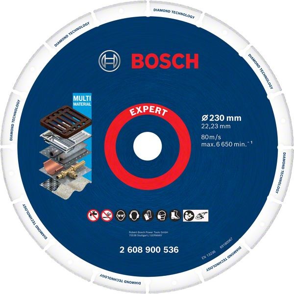 Bosch Professional Expert Diamond Metal Wheel Trennscheibe, 230 x 22,23 mm (2608900536)