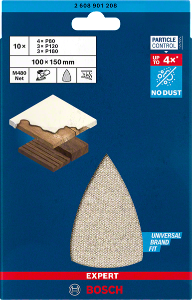 Bosch Professional Netz M480,100x150,80/120/180,10x EXPERT (2608901208)