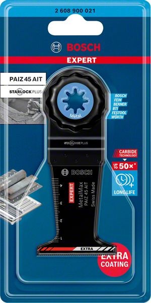 Bosch Professional Expert MetalMax PAIZ 45 AIT Blatt für Multifunktionswerkzeuge, 45 mm (2608900021)