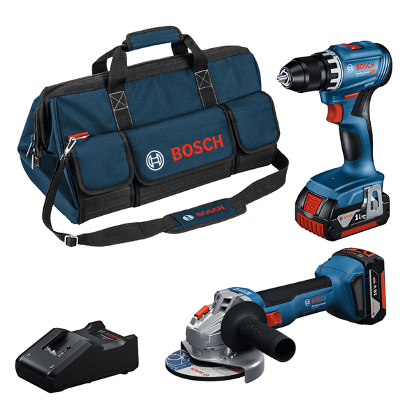 Bosch Professional Combi-Set 18V-Kit GSR+GWS+2x4.0Ah+GAL (0615A5007N)