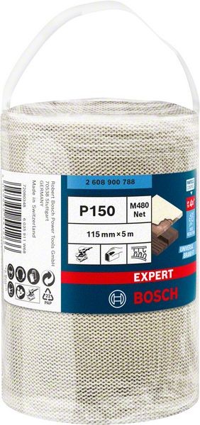 Bosch Professional Expert M480 Schleifnetzrolle, 115 mm, 5 m, G 150 (2608900788)