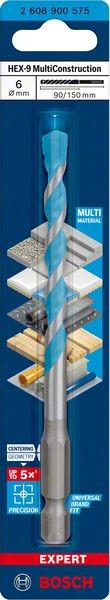 Bosch Professional Expert HEX-9 MultiConstruction Bohrer, 6 x 90 x 150 mm (2608900575)