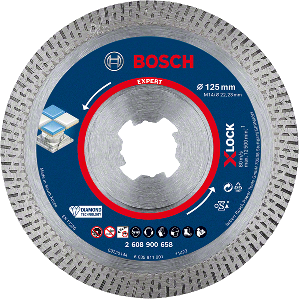 Bosch Professional X-LOCK DIA TS HardC 125x22.23x1.6x10 EXP (2608900658)