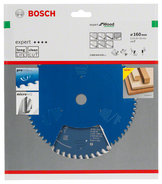 Bosch Professional Kreissägeblatt EX WO H 160x20-48 (2608644018)