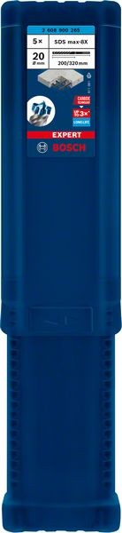 Bosch Professional Expert SDS max-8X Hammerbohrer, 20 x 200 x 320 mm, 5 Stück (2608900265)