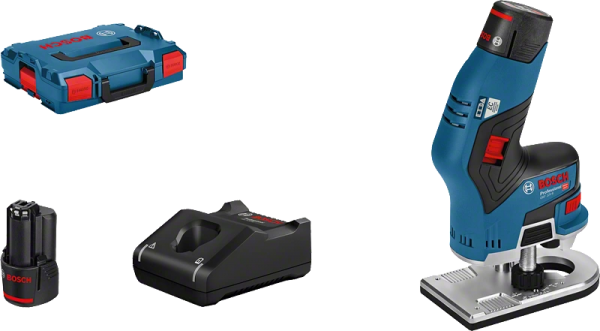 Bosch Professional GKF 12V-8 (L) Kantenfräse (2x3,0 Ah) (06016B0000)