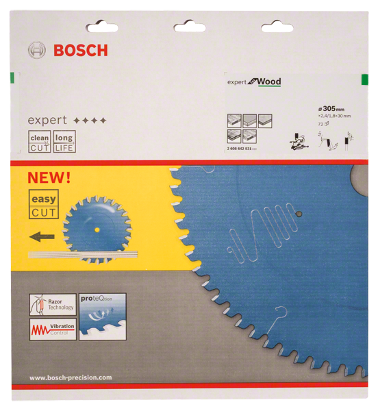 Bosch Professional Kreissägeblatt EX WO B 305x30-72 (2608642531)