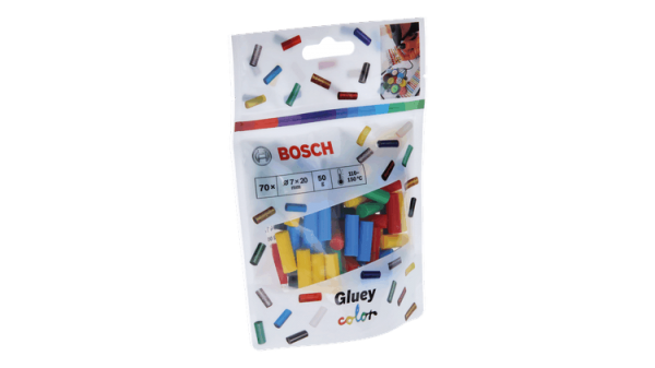 Bosch DIY Klebestick Color 20x7mm, für Gluey, Gluepen, 70 Stck. (2608002005)