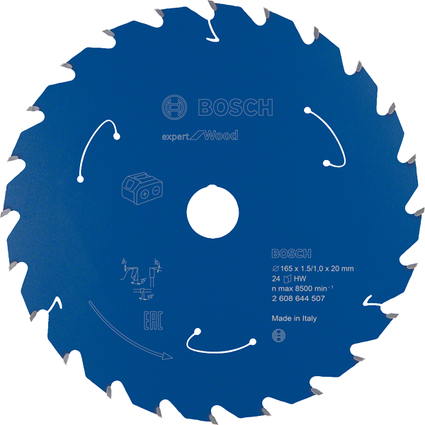 Bosch Professional Kreissägeblatt EX WO H 165x20x24 (2608644507)