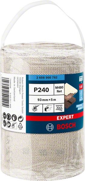 Bosch Professional Expert M480 Schleifnetzrolle, 93 mm, 5 m, G 240 (2608900782)