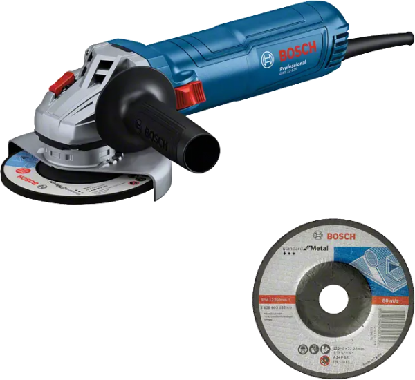 Bosch Professional GWS 12-125 (C) Winkelschleifer + Schruppscheibe (06013A6100)