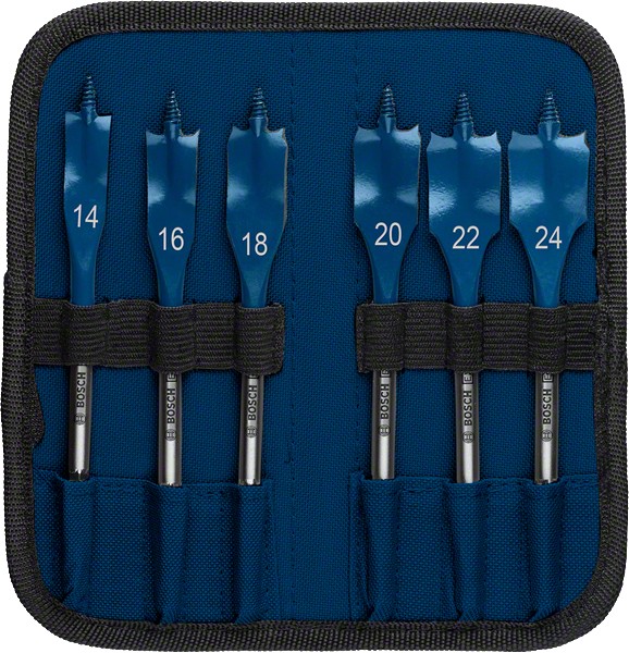 Bosch Professional SELFCUT Flachfräsbohrer 6tlg.14-24mm EXP (2608900332)