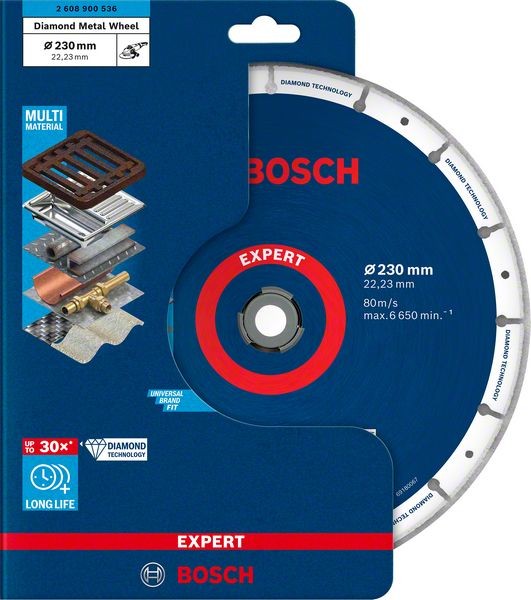 Bosch Professional Expert Diamond Metal Wheel Trennscheibe, 230 x 22,23 mm (2608900536)