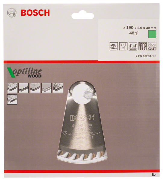 Bosch Professional Kreissägeblatt OP WO H 190x30-48 (2608640617)