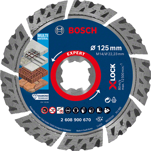 Bosch Professional X-LOCK DIA TS Multi 125x22,23x2,4x12 EXP (2608900670)