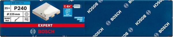 Bosch Professional Expert M480 Schleifnetz für Trockenbauschleifer, 225 mm, G 240, 25-tlg. (2608900713)