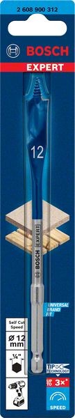 Bosch Professional Expert SelfCut Speed Flachfräsbohrer, 12 x 152 mm (2608900312)