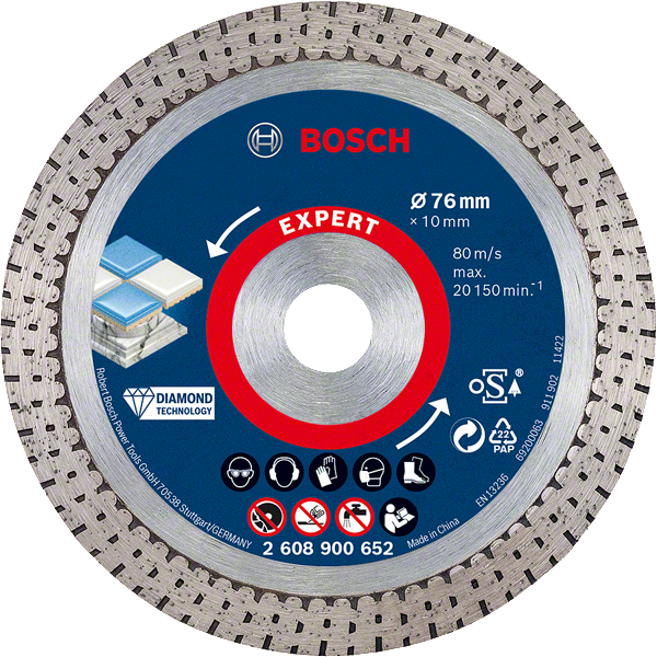 Bosch Professional DIA TS HardCeramic 76x22.23x1,9x10 EXP (2608900652)