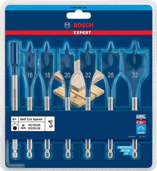 Bosch Professional SELFCUT Speed Bo. 7tlg.16-32mm+Verl EXP (2608900334)