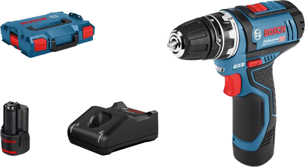 B-Ware Bosch Professional GSR 12V-15 FC (L) Akku-Bohrschrauber (2 x 2,0 Ah) (06019F6001)