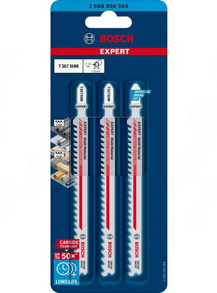 Bosch Professional Expert ‘Multi Material‘ T 367 XHM Stichsägeblatt, 3 Stück (2608900560)