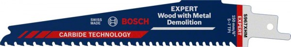 Bosch Professional Expert ‘Wood with Metal Demolition’ S 967 XHM Säbelsägeblatt, 1 Stück (2608900396)
