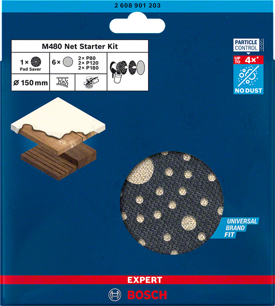 Bosch Professional Netzschleifsch.M480,150mm,StarterKit EXP (2608901203)