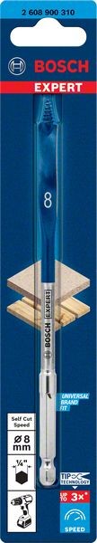 Bosch Professional Expert SelfCut Speed Flachfräsbohrer, 8 x 152 mm (2608900310)