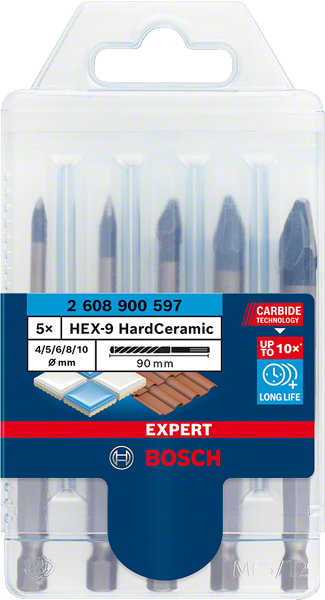 Bosch Professional HEX-9 HardCer Bohrer-Set 5tlg EXPERT (2608900597)