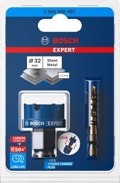 Bosch Professional Expert Sheet Metal Lochsäge, 32 x 40 mm (2608900497)